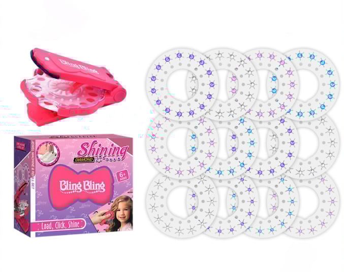 ✨2025 DIY Hair Jewels Stamper Set 1 Set Shimmering Diamonds Hair Styling Tool