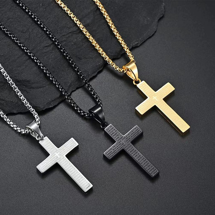 ✝️ Embrace Divine Strength - 49% OFF - ✨ Cross Necklace with the Lord's Prayer - For Daily Faith and Spiritual Connection 🙏