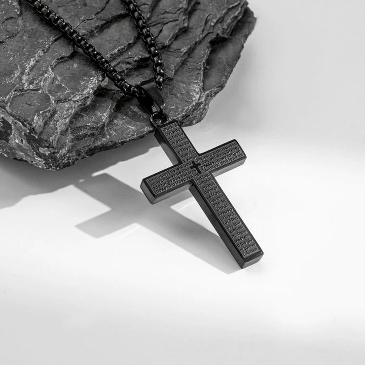 ✝️ Embrace Divine Strength - 49% OFF - ✨ Cross Necklace with the Lord's Prayer - For Daily Faith and Spiritual Connection 🙏